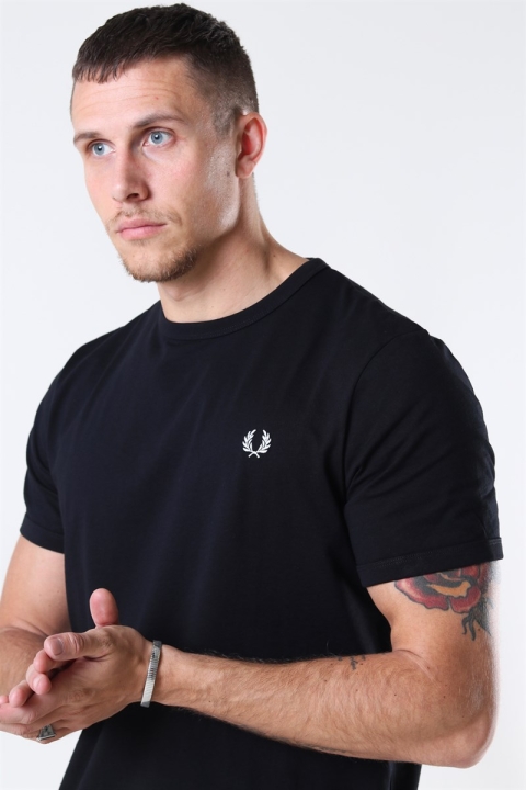 Fred Perry Ringaer T-shirt Black