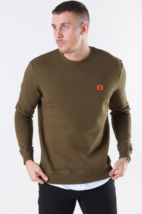 Les Deux Dark Oliven Green/BKlockant Orange Piece Sweatshirt