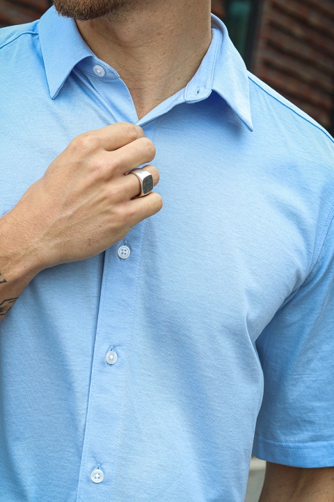 ONLY & SONS Miles SS Stretch Shirt Cashmere Blue