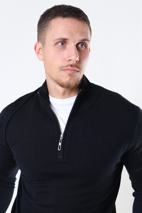 Jeff Argento Half Zip Sticka Black