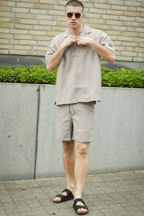 Jack & Jones Massimo Resort Shirt SS Oxford Tan