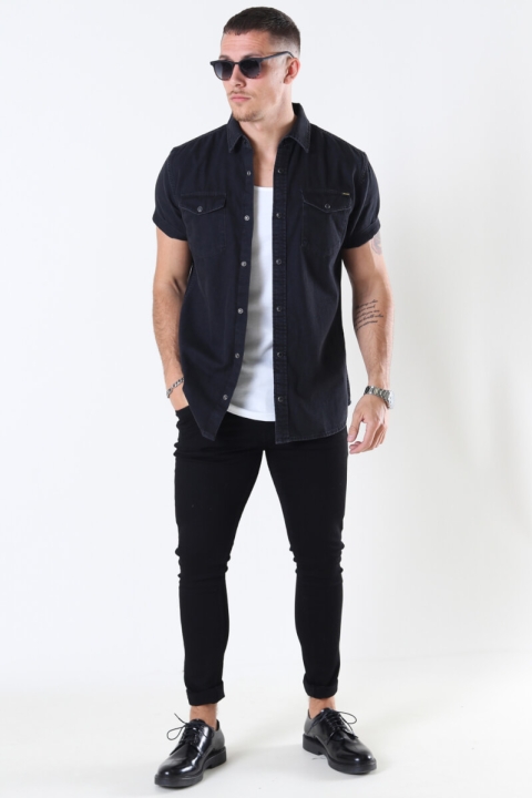 Jack & Jones Sheridan Skjorta S/S Black Denim