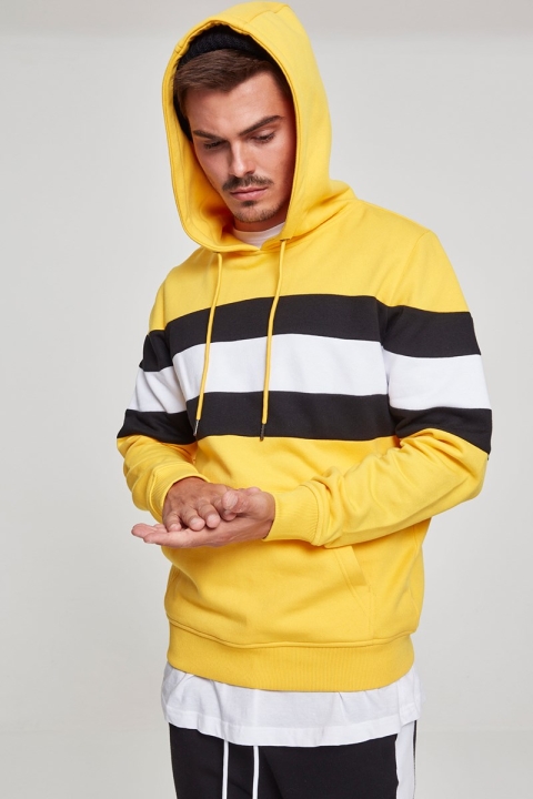 Klockaban Classics Chest Striped Hoodie Chromeyellow/ Black/ White