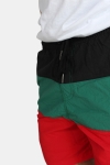 Urban Classics Color Block Badbyxor Firered/Black/Green