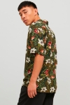 Jack & Jones Jeff Resort Floral Shirt SS Olive Night