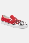 Vans Classic Slip-ON Sneakers Checker Flame Racing Red