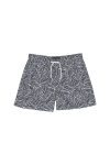 Clean Cut Copenhagen Swim Shorts Navy Leaf