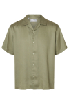 Selected Charlie Satin SS Relaxed Fit Resort Shirt Vetiver