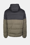 Urban Classics Hooded 2-Tone Puffer Jacka Dark Olive/Black