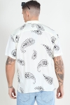 Jack & Jones Jeff Abstract Print Resort Shirt SS Cloud Dancer