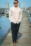 Jack & Jones Summer Band Shirt LS Peach Parfait
