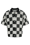 Jack & Jones Athletico Loose Fit Crochet Polo Shirt SS Black
