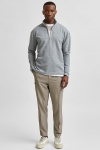 Selected SLHRELAXDREW LS HIGH NECK SWEAT G Light Grey Melange