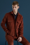 Clean Cut Copenhagen Corduroy Overshirt Bombay Orange