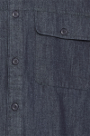 Solid Rogue Woven LS Shirt Middle Blue Denim