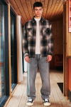 Solid Rikki Woven LS Shirt Slate Black