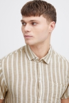 Solid Fried Linen Shirt Sand