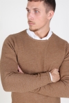 Clean Cut Aberdeen Crew Neck Sticka Warm Sand Melange