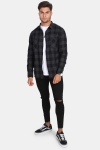 URBAN CLASSICS Checked Flanell Skjorta Black/Charcoal