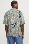 Jack & Jones Jeff AOP Resort Shirt SS Oil Green