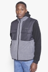 Woodbird Strukt Fleece Vest Dark Grey