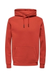 ONLY & SONS Ceres Hoodie Red Ochre