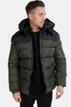 Only & Sons Heavy Colourblock Hood Jacka Forest Night