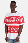 Mister Tee Merchcode Coca Cola Stripe Oversized T-shirt White