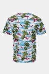 Only & Sons LEIF SS AOP TEE White/Flamingo