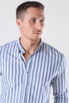 Only & Sons Matthew LS Stripe Manderine Skjorta Dark Blue