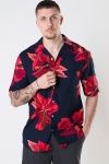 ONLY & SONS ONSDAN LIFE REG SS AOP VISCOSE SHIRTNOOS Rococco Red