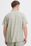 Solid Fried Linen Shirt Vetiver