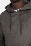 Urban Classics Imitation Suede Hoodie Olive