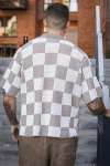 Jack & Jones Athletico Loose Fit Crochet Polo Shirt SS Desert Taupe