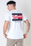 TOMMY JEANS TJM VINTAGE FLAG SIGNATURE TEE Ivory