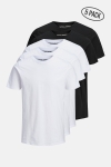 Jack & Jones JJEORGANIC BASIC TEE SS O-NECK 5PK 3 Wht 2 Blk