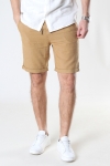 Solid SDTruc Shorts Linen Dull Gold