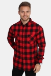 URBAN CLASSICS Checked Flanell Skjorta Red/Black