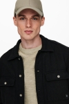 ONLY & SONS MILLERD SOLID WOOL OVERSHIRT Black