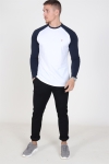 Les Deux College LS T-shirt White/Navy