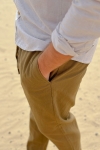 ONLY & SONS Linus Linen Crop Pants  Teak