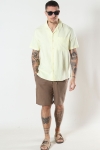 Solid Allan Cuba Linen Shirt Anise Flower