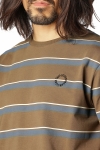 Clean Cut Copenhagen Grant Striped Tee Dark Camel