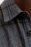 Jack & Jones Rayle Melange Check LS Overshirt Dark Grey