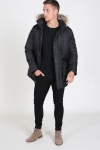 Solid Decker Parka Jacka Black