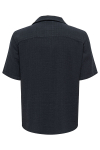 ONLY & SONS Latham Resort Linen Structure Shirt Dark Navy