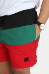 Urban Classics Color Block Badbyxor Firered/Black/Green