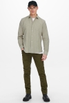 ONLY & SONS Caiden LS Linen Shirt Oil Green