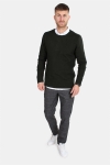 Clean Cut Aberdeen Crew Neck Sticka Dark Green Melange