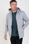 Solid Organic Morgan Zip Sweat Light Grey Mel